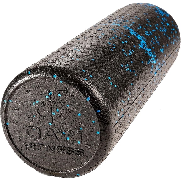 Champion Sports WL18SPKBL 18 in. High-Density Solid Foam Roller, Speckled Blue