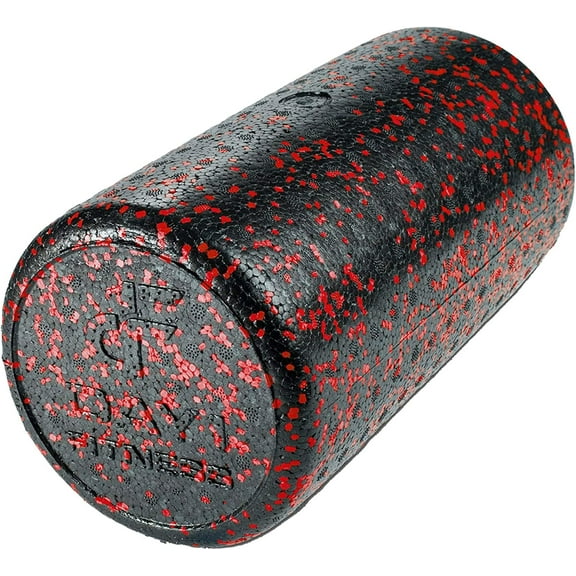 Champion Sports WL12SPKRD 12 in. High-Density Foam Roller, Speckled Red