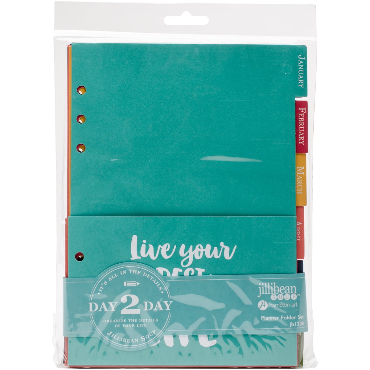 Day 2 Day Planner Folder Dividers, 6" x 8.5" 12pk, Monthly