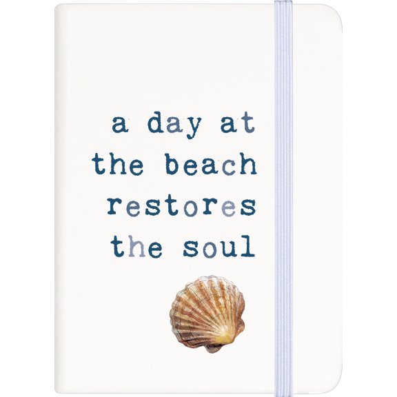 Day At The Beach Seashell Classic White 6 x 4 Paper Composition Notebook