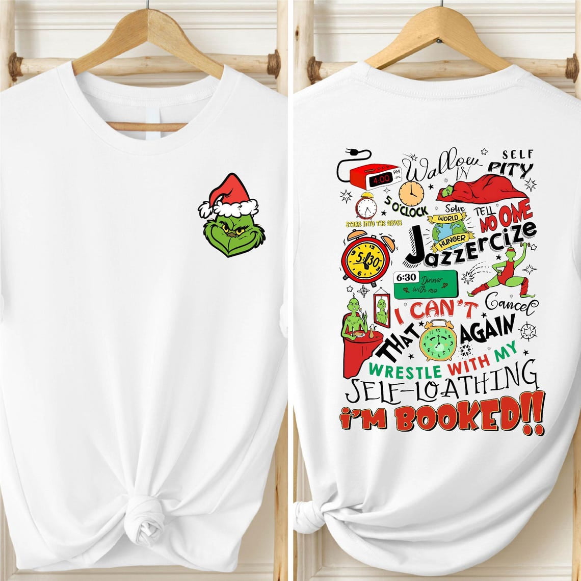 T-Shirt The Grinch 'I Am Booked That Stole Hate My Day' - Blu Reale, XXL, Cotone