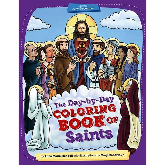 Day-By-Day Coloring Book of Saints V2: July Through December (Paperback)
