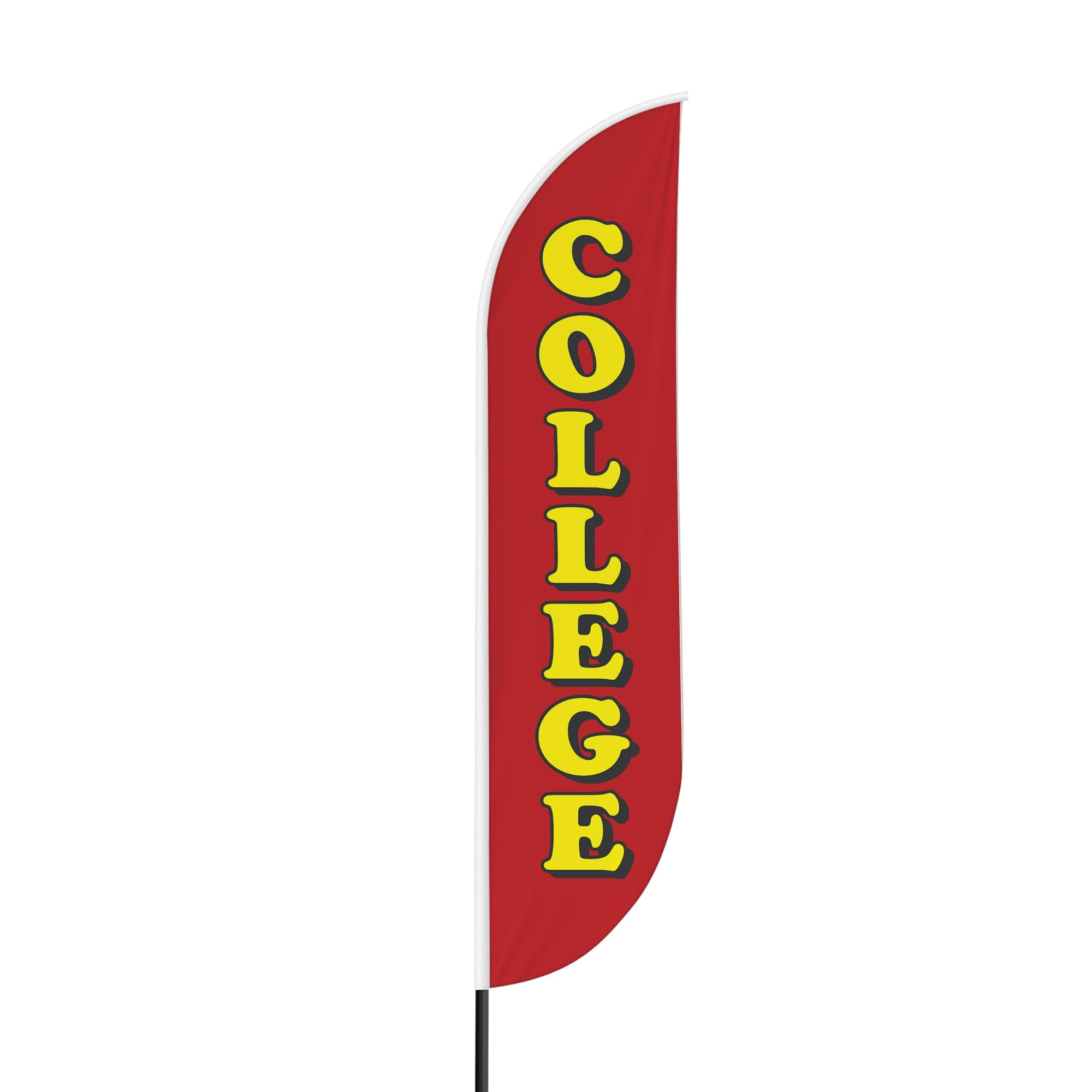 Day Care Sign feather flag for Outdoor by Mavis Print | 11.5 FEET Long Polyester Outdoor Banner Flag for Easy Hang | HD Print Swooper I Flag Only forDay Care Advertising | Made in USA I Flag Only