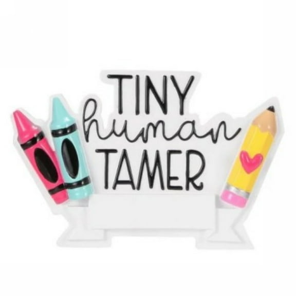 Day Care Teacher Tiny Human Trainer Personalized Christmas Ornament Kit