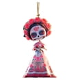 thumbnail image 1 of Day of The Dead 2D Acrylic Hanging Ornament, Gothic Punk Dia De Muertos Flat Pendant, Lightweight Decor for Halloween Tree, Party, Home & Car Interior Decoration, 1 of 6