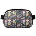 thumbnail image 1 of Day Of the Dead Halloween Pattern Cute Fanny Packs for Women,Travel Waterproof Crossbody Fanny Bags Waist Purse for Women Anti Theft Adjustable Strap for Running Travel Cycling, 1 of 4