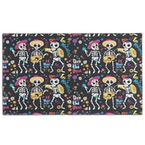 Day Of the Dead Halloween Pattern Door Rugs,Washable Non Slip Door Mats Indoor,Decorative Door Mats,Entry Mat Indoor for Entrance,Bedroom,Kitchen,Bathroom,17"x30"