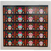 Day of the Dead USPS Forever Postage Stamp 1 Sheet of 20 US First Class Postal Celebrate Halloween Sugar Skull Family Flower Announcement Wedding Holiday (20 Stamps)