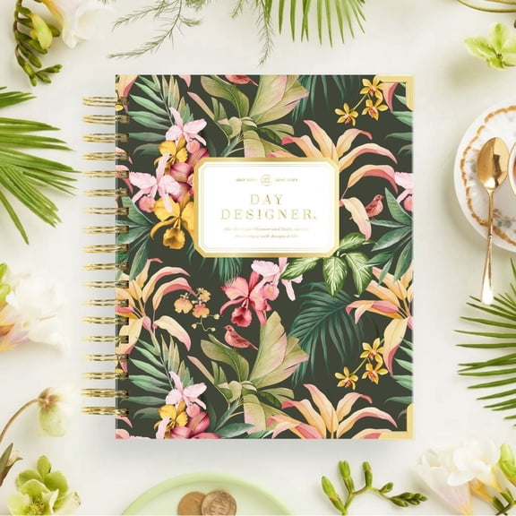 Day Designer 2026-2027 Daily Academic Year Planner Calendar, July 2026 - June 2027, 7.4" x 9.5", Premium Cover, Wire-O bound, Laminated Tabs, Storage Pocket, Stickers & Snap-In Ruler, Martinique