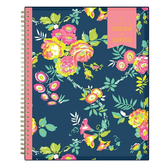 Day Designer for Blue Sky 2022-2023 Academic Year Weekly and Monthly Planner, 8.5" x 11", Flexible Cover, Wirebound, Peyton Navy (107924-A23)