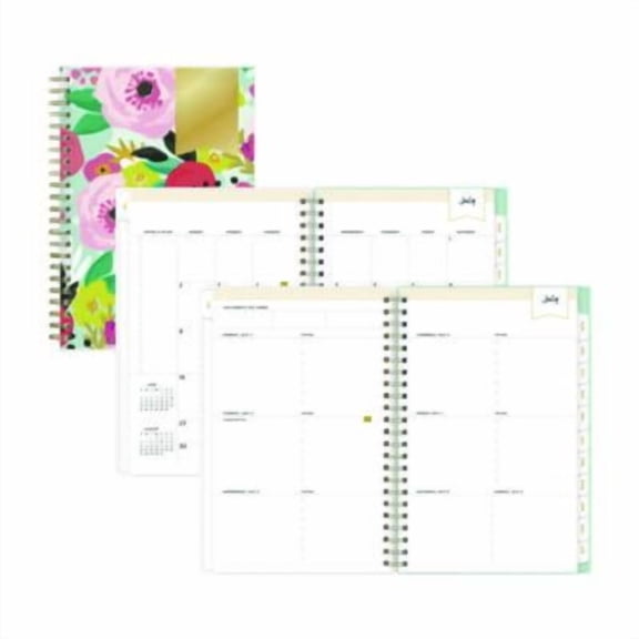 Day Designer for Blue Sky 2024-2025 Weekly Monthly Planner, 5x8, Secret Garden Mint