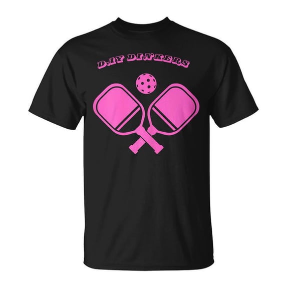 Day Dinker Pickleball T-Shirt, Funny Pickleball Day Dinkers Graphic Tee, Paddle Sports Enthusiast Humor Shirt, Court Game Player Gift Top For Men Women