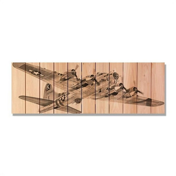 Day Dream AR6020 60 x 20 in. Air Raid Inside & Outside wood Wall Art