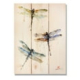 thumbnail image 1 of Wile E. Wood Crouser's Three Dragonflies Wood Wall Art, 11x15, Tan, 1 of 1