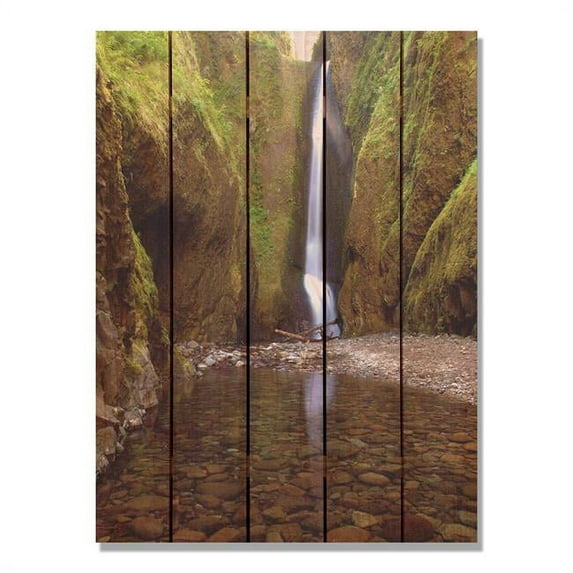 Day Dream HQ 28 x 36 in. Reflection Falls Inside & Outside Wood Wall Art