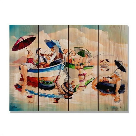 Day Dream HQ RWWP2216 22 x 16 in. Wests Water Party Inside & Outside wood Wall Art