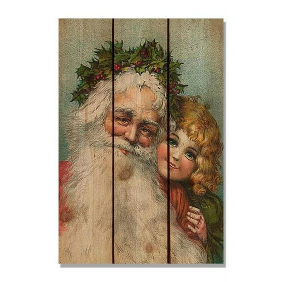 Day Dream HQ SAG1624 16 x 24 in. Santas Girl Inside & Outside wood Wall Art