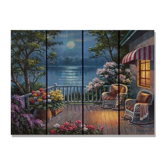 Day Dream HQ SKED2216 22 x 16 in. Kims Evening Deck Inside & Outside wood Wall Art