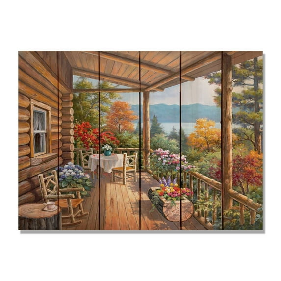 Day Dream HQ SKSD3324 33 x 24 in Kims Summer Deck Inside & Outside wood Wall Art