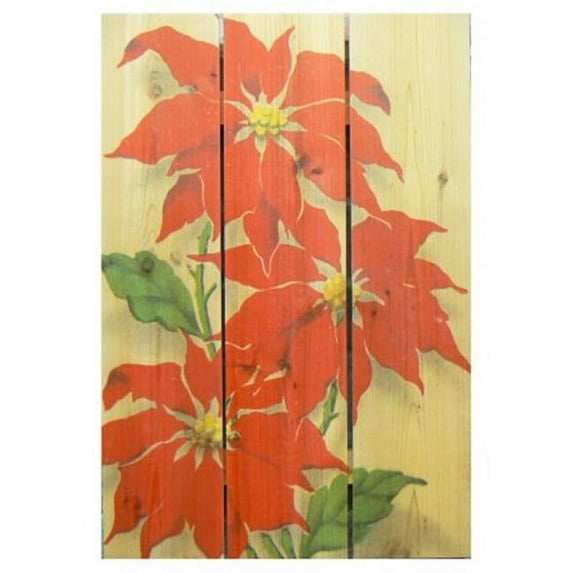 Day Dream RP1624 16 x 24 in. Red Pointesttia Inside & Outside wood Wall Art