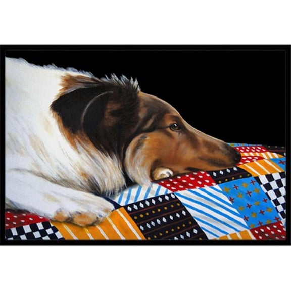 Day Dreamer Collie Indoor or Outdoor Mat, 18 x 27