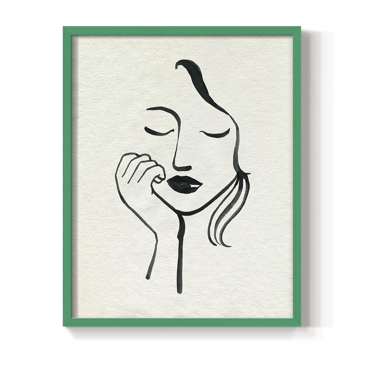 Day Dreamer I Framed Print in Green Solid Wood Framed Print No Nail Hanging