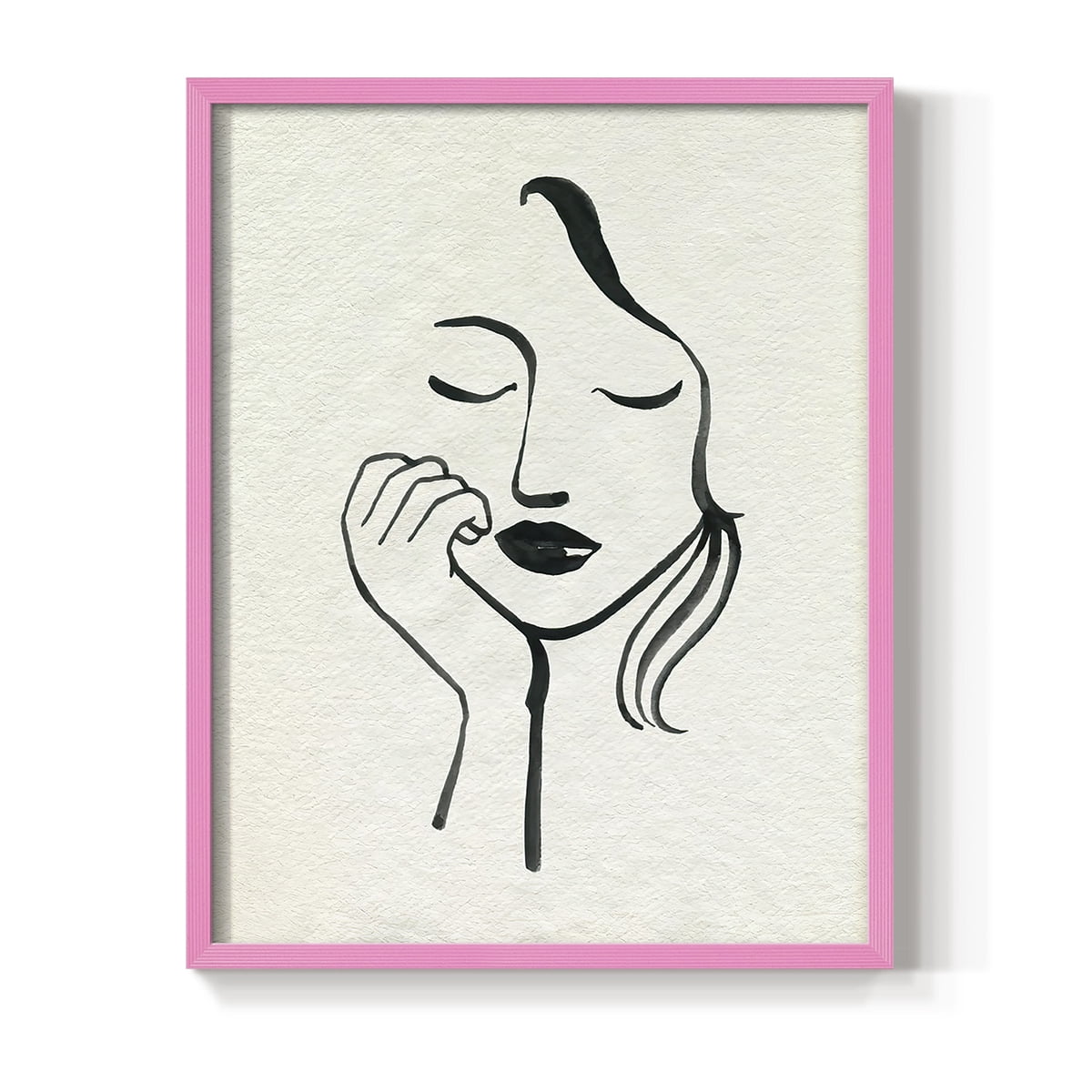 Day Dreamer I Framed Print in Pink Solid Wood Framed Print No Nail Hanging