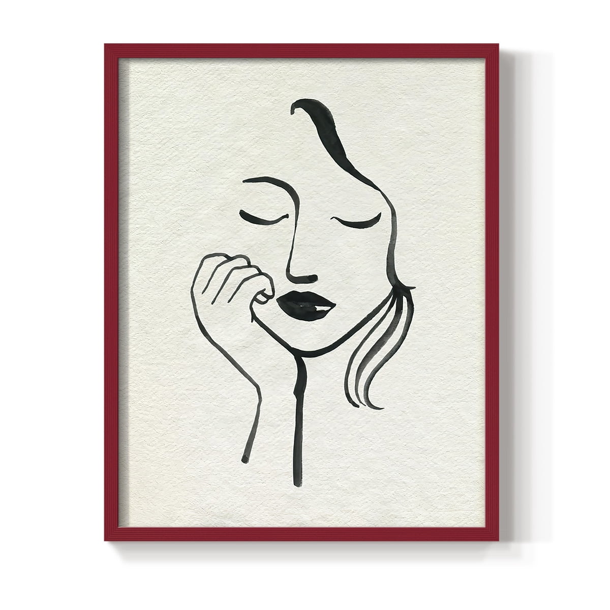 Day Dreamer I Framed Print in Red Solid Wood Framed Print No Nail Hanging