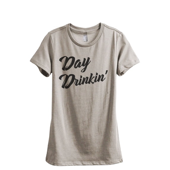 Day Drinkin Women's Fashion Relaxed T-Shirt Tee Heather Tan X-Large