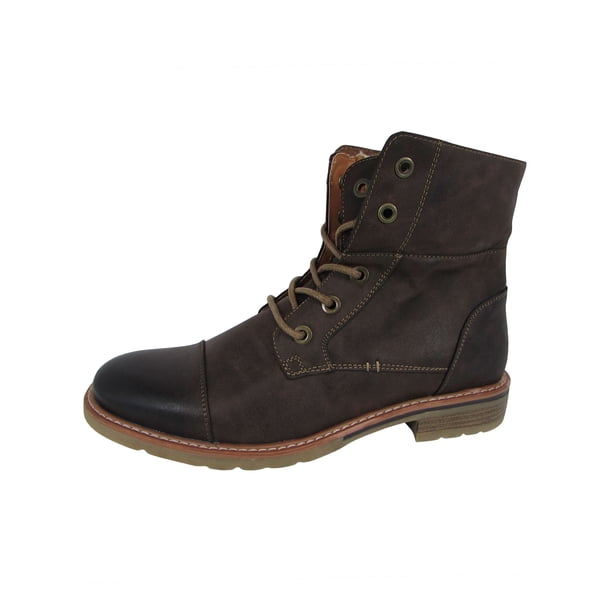 Day Five Mens Casual Lace Up Fold Over Cuff Ankle Boot Shoes  display picture 2