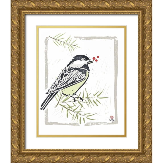 Day, Kellie 12x14 Gold Ornate Wood Framed with Double Matting Museum Art Print Titled - Winter Days VII