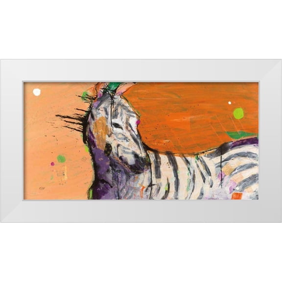 Day, Kellie 14x9 White Modern Wood Framed Museum Art Print Titled - Zebra