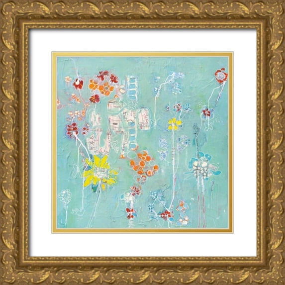 Day, Kellie 15x15 Gold Ornate Wood Framed with Double Matting Museum Art Print Titled - Spanish Homework