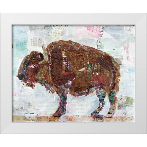 Day, Kellie 18x15 White Modern Wood Framed Museum Art Print Titled - El Buffalo Brown Crop