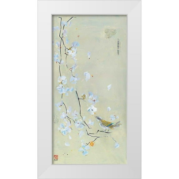 Day, Kellie 18x32 White Modern Wood Framed Museum Art Print Titled - The Bird Family I