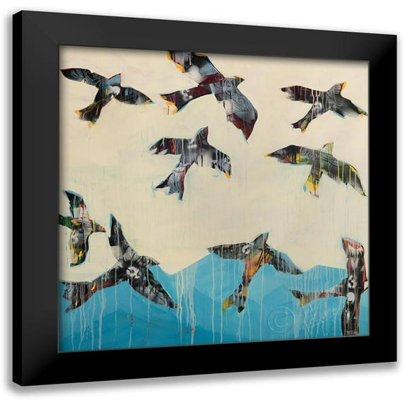 Day, Kellie 20x20 Black Modern Framed Museum Art Print Titled - Ravens Rising