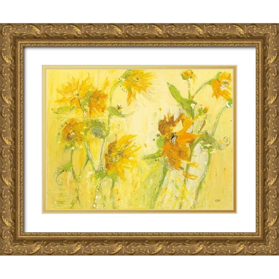 Day, Kellie 24x19 Gold Ornate Wood Framed with Double Matting Museum Art Print Titled - Your Sweet Orange Flowers