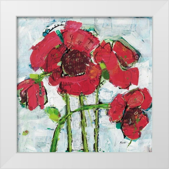 Day, Kellie 26x26 White Modern Wood Framed Museum Art Print Titled - POP Square with Magenta