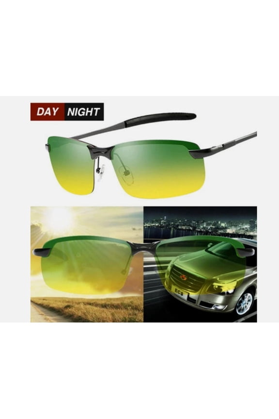 Day Night Vision Men's Pilot Polarized Sunglasses Driving Sports Fishing Eyewear