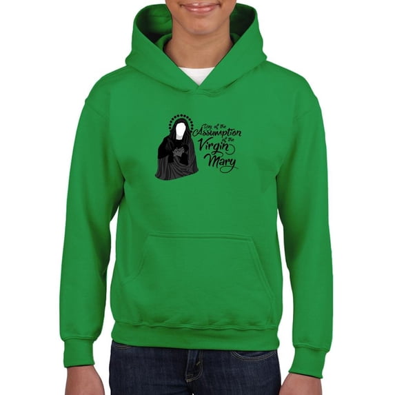 Day Of Assumption Virgin Mary Hoodie Juniors -Image by Shutterstock, Medium