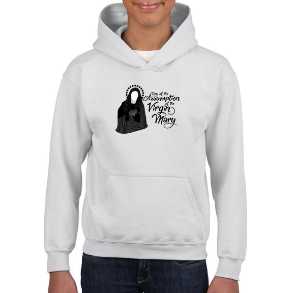 Day Of Assumption Virgin Mary Hoodie Juniors -Image by Shutterstock,  Medium