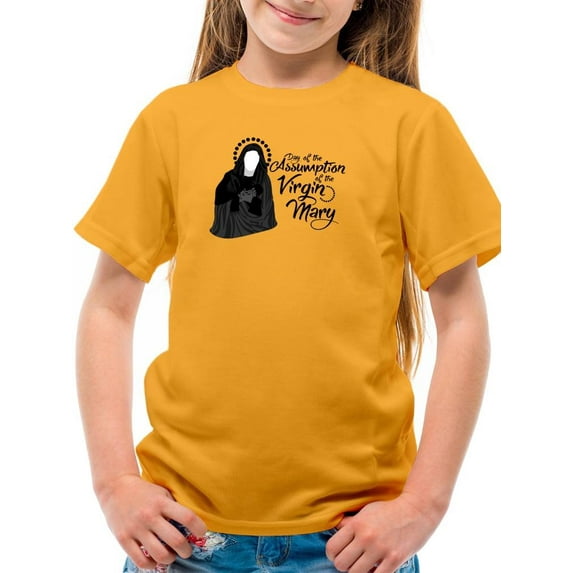 Day Of Assumption Virgin Mary T-Shirt Juniors -Image by Shutterstock, x-Small