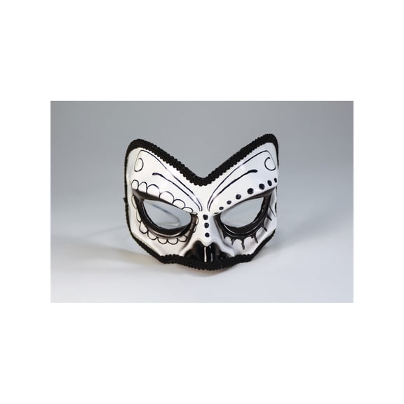 Day Of The Dead 1/2 Skull Mask Halloween Costume Accessory