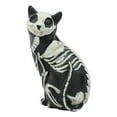 thumbnail image 1 of Day Of The Dead Bone Skeleton Male Cat Statue Halloween 3D X-Ray Decor Figurine, 1 of 4