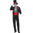 thumbnail image 1 of Day Of The Dead Costume Adult Black Halloween Accessories Medium Male Fancy Dress Party Book Week, 1 of 4