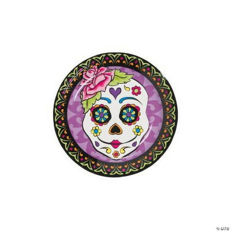 Day Of The Dead Dessert Plate (8Pc) - Party Supplies - 8 Pieces