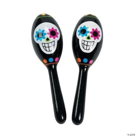 Day Of The Dead Maracas - Educational - 12 Pieces