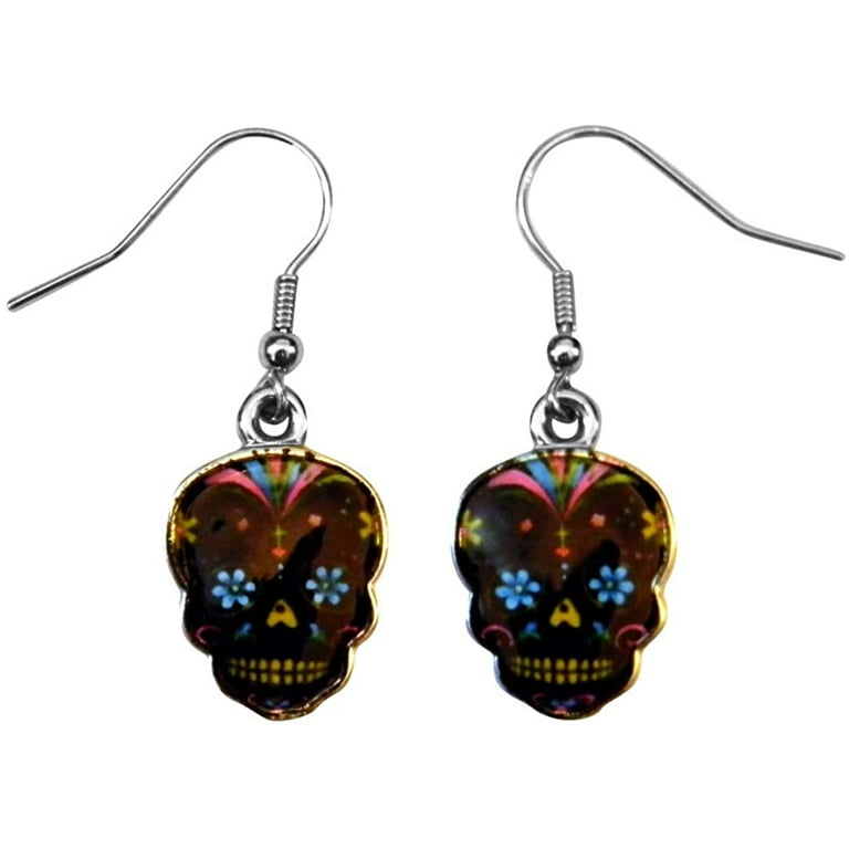 Mexican skull earrings outlet