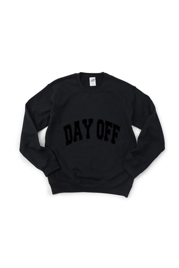 Day Off Funny Casual Slogan Tee Relaxing Weekend Vibes No Work Chill Sweatshirt, for men & women, up to size 5XL