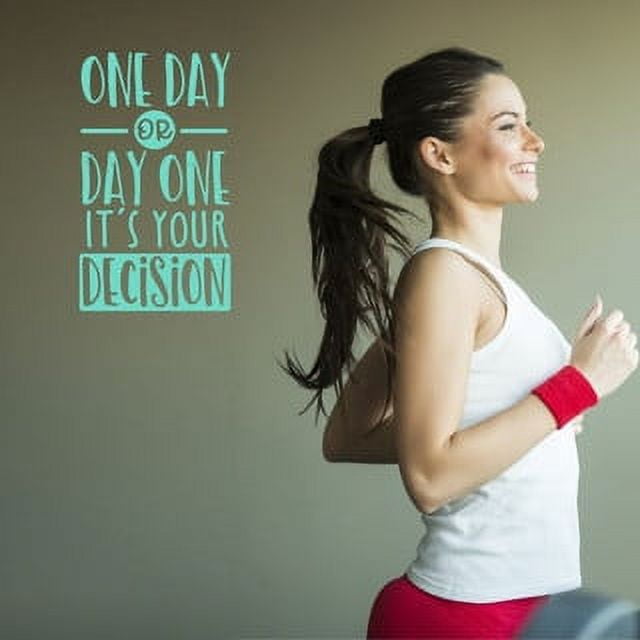 Day One or One Day Wall Decals for Motivation- Positive Quotes Wall ...